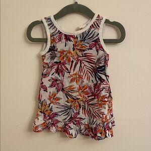 Splendid Tropical Floral Tank Top - Pink, Orange, Purple
